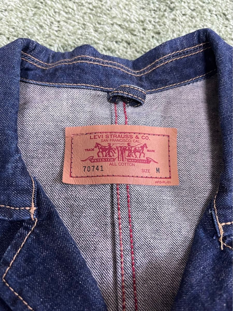 Levi's リーバイス デニムカバーオール 濃紺 インディゴ Mサイズ Levi's リーバイス デニムカバーオール 濃紺 インディゴ Mサイズ