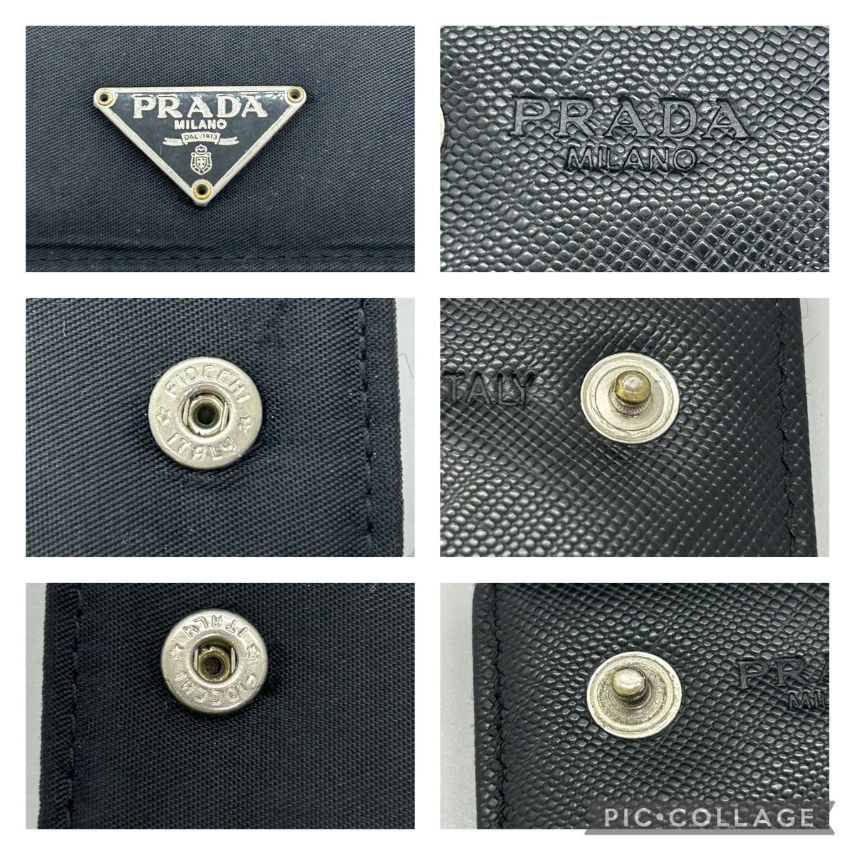 【美品】プラダ 2つ折り長財布 サイフィアーノレザー 三角プレート 黒 PRADA プラダ 長財布 サフィアーノ レザー 三角プレート
