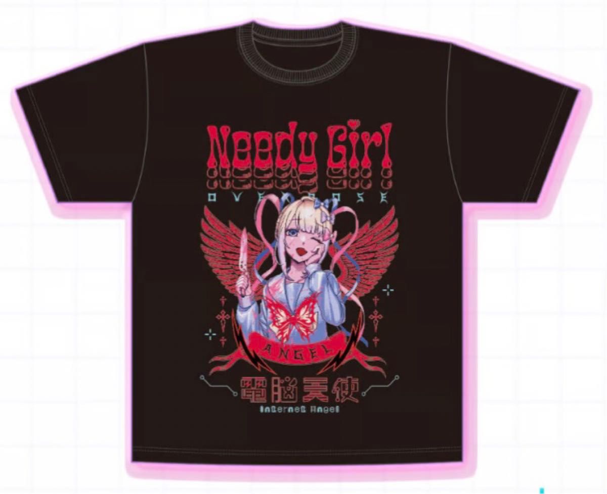 needy girl overdose ニディガ 超てんちゃん 電脳天使Tシャツ needy girl overdose ニディガ 超てんちゃん 電脳天使Tシャツ