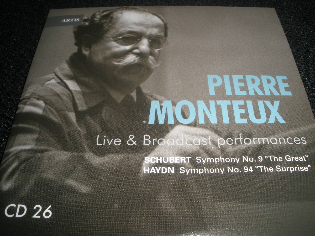 モントゥー ライヴ シューベルト 交響曲 第9番 グレート ハイドン 94番 驚愕 ボストン交響楽団 紙 美品_モントゥー LIVE シューベルト9 ハイドン94