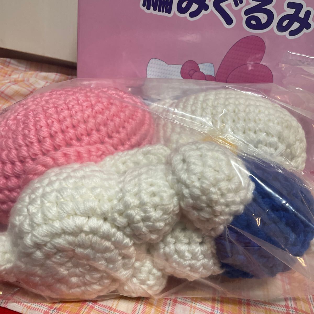 ハローキティ マイメロディ 編みぐるみ 当選品 ぬいぐるみ 2014 ハローキティ マイメロディ 編みぐるみ 当選品 ぬいぐるみ 2014