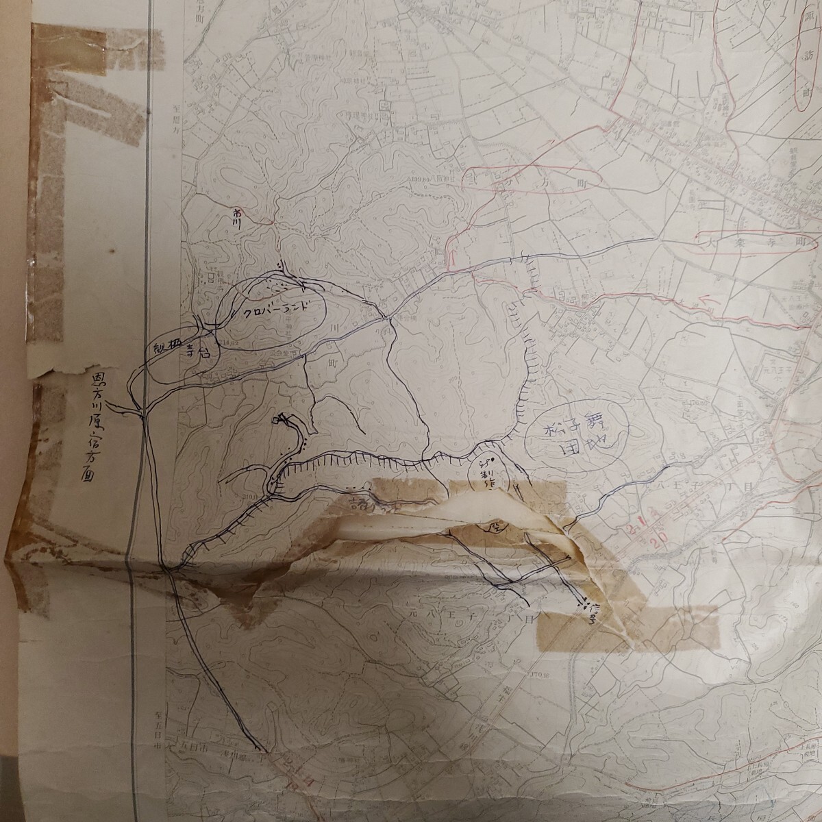 八王子都市計画街路図 昭和三十三年十月縮図 古書・古文書 八王子都市計画街路図 昭和三十三年十月縮図 古書・古文書