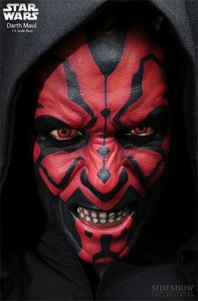 [ игрушка модель ]SIDESHOW LIFE-SIZE BUST STAR WARS DARTH MAUL боковой shou Звездные войны Darth Maul полимер модель коллекция 1:1 шкала R45