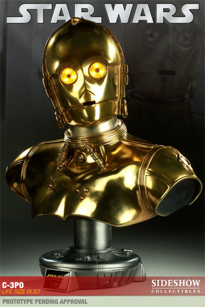 【玩具模型】SIDESHOW LIFE-SIZE BUST STAR WARS C-3PO サイドショウスターウォーズC-3POバスト樹脂模型限定版コレクション1:1スケール Q86