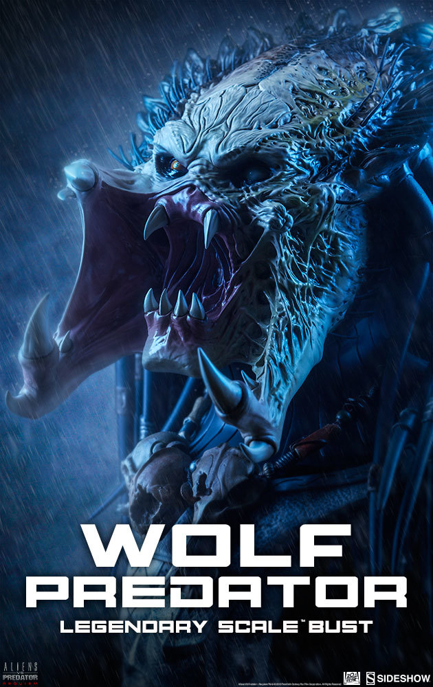 [ toy model ]SIDESHOW LEGENDARY SCALE BUST WOLF PREDATOR side shou Wolf pre data - bust popular resin model collection 1:2 scale R46