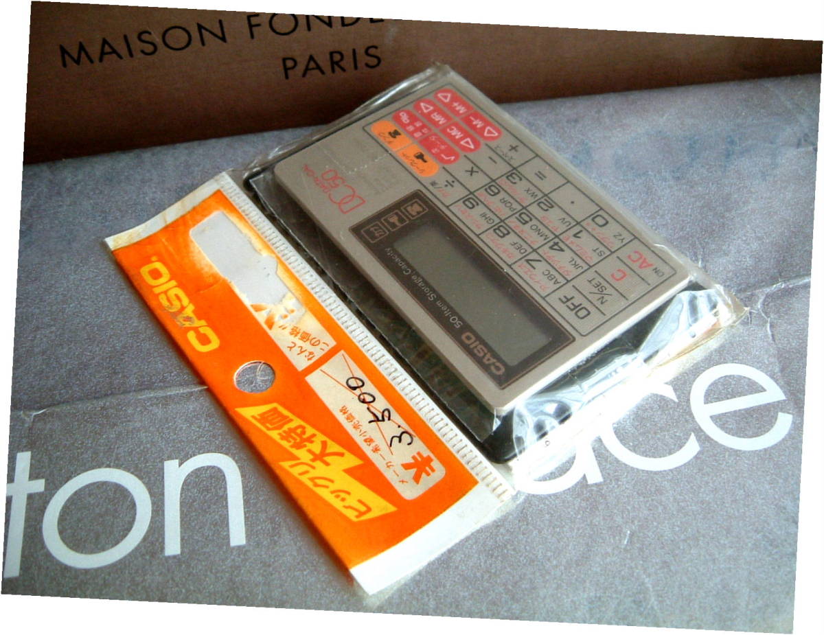  retro Casio card size calculator * records out of production DATACAL DC750KA DC50 unopened dead stock 