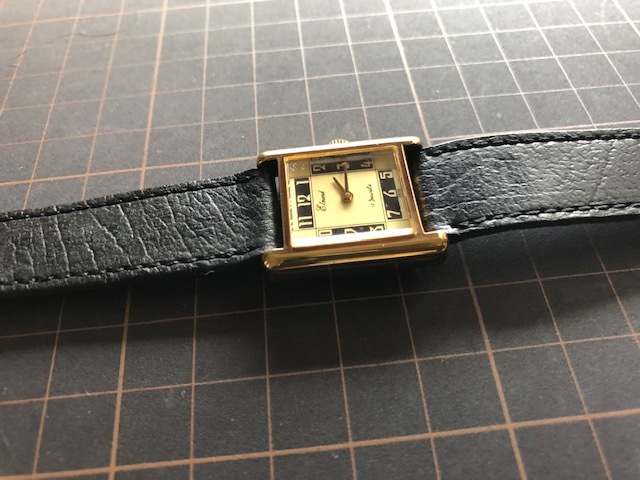 良品程度 希少 レア アンティーク Elnard エルナード SWISS 17石 スクエア M6010 ゴールド ヴィンテージ 手巻き 腕時計