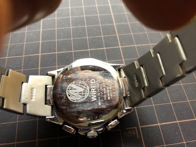 良好程度 SEIKO セイコー WIRED ワイアード クロノグラフ デイト ワインレッド 7T92-0GB0 純正ブレス クオーツ メンズ 腕時計