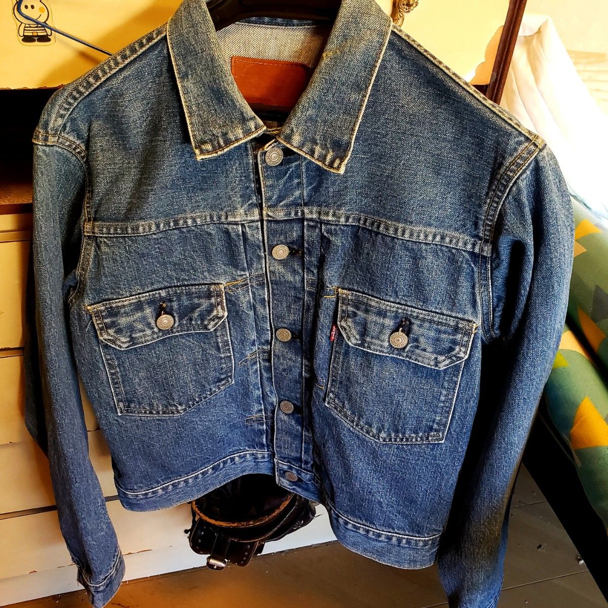 Levi's リーバイス 71507-XX 日本製 2nd 復刻 ビッグE タブ 赤耳 デニムジャケット Gジャン 本革パッチ 服 Levi's リーバイス 71507-XX 日本製 2nd 復刻 ビッグE タブ 赤耳 デニムジャケット Gジャン 本革パッチ 服