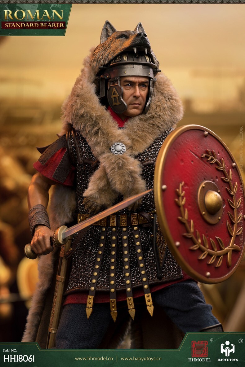 HHMODEL x HAOYUTOYS 古代ローマ軍 百人隊 旗手兵 シグニフェル HHMODEL x HAOYUTOYS 古代ローマ軍 百人隊 旗手兵 シグニフェル