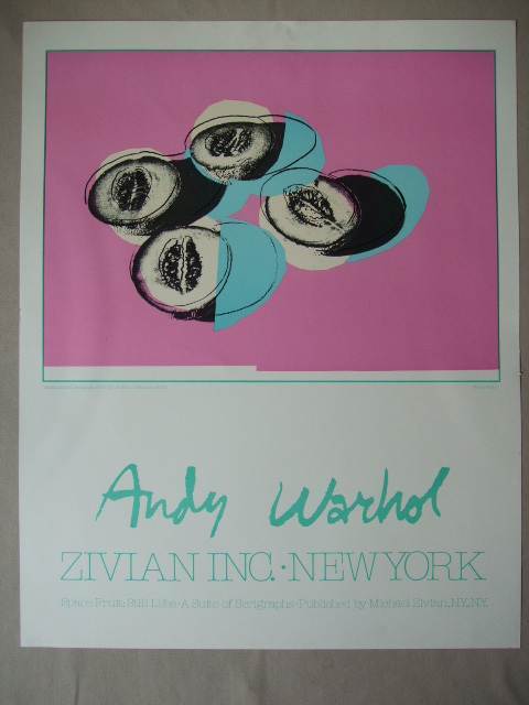 1979s ANDY WARHOL / SPACE FRUIT(Cantaloupes Ⅱ) / Serigraph セリグラフポスター/ 当時物 / 実物 / 傷あり / アンディ・ウォホール_画像5