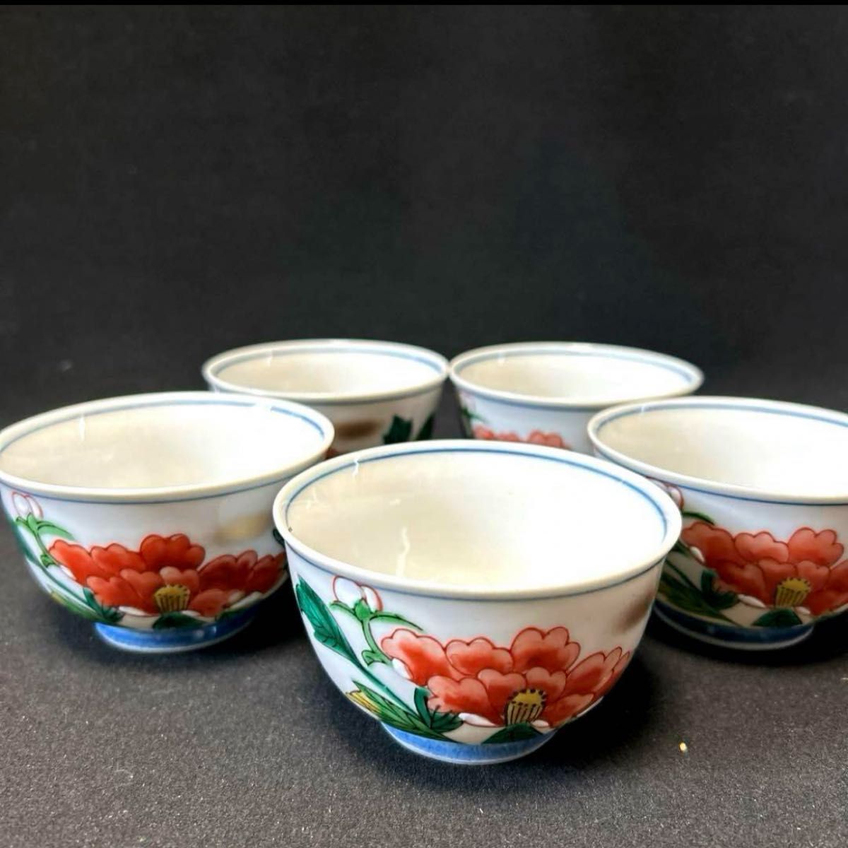 九谷焼 圓山作 茶器セット 急須 湯呑み 共箱付 煎茶道具 茶器 九谷焼 圓山作 茶器セット 急須 湯呑み 共箱付 煎茶道具 茶器