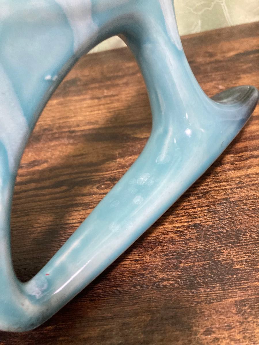 中国淮南瓷 美術名家 美林設計 釉変孔雀 希少品 高さ22cm 横20cm