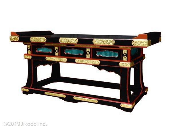 受注生産品販売】黒面朱 高級導師机 上卓や焼香机に 受注生産品販売】黒面朱 高級導師机 上卓や焼香机に