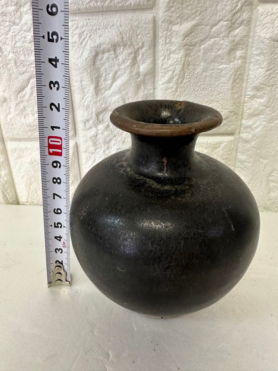 中国 宋時代 黒釉 天目壺 花器 花入 花瓶 茶道具 置物 骨董品 中国 宋時代 黒釉 天目壺 花器 花入 花瓶 茶道具 置物 骨董品