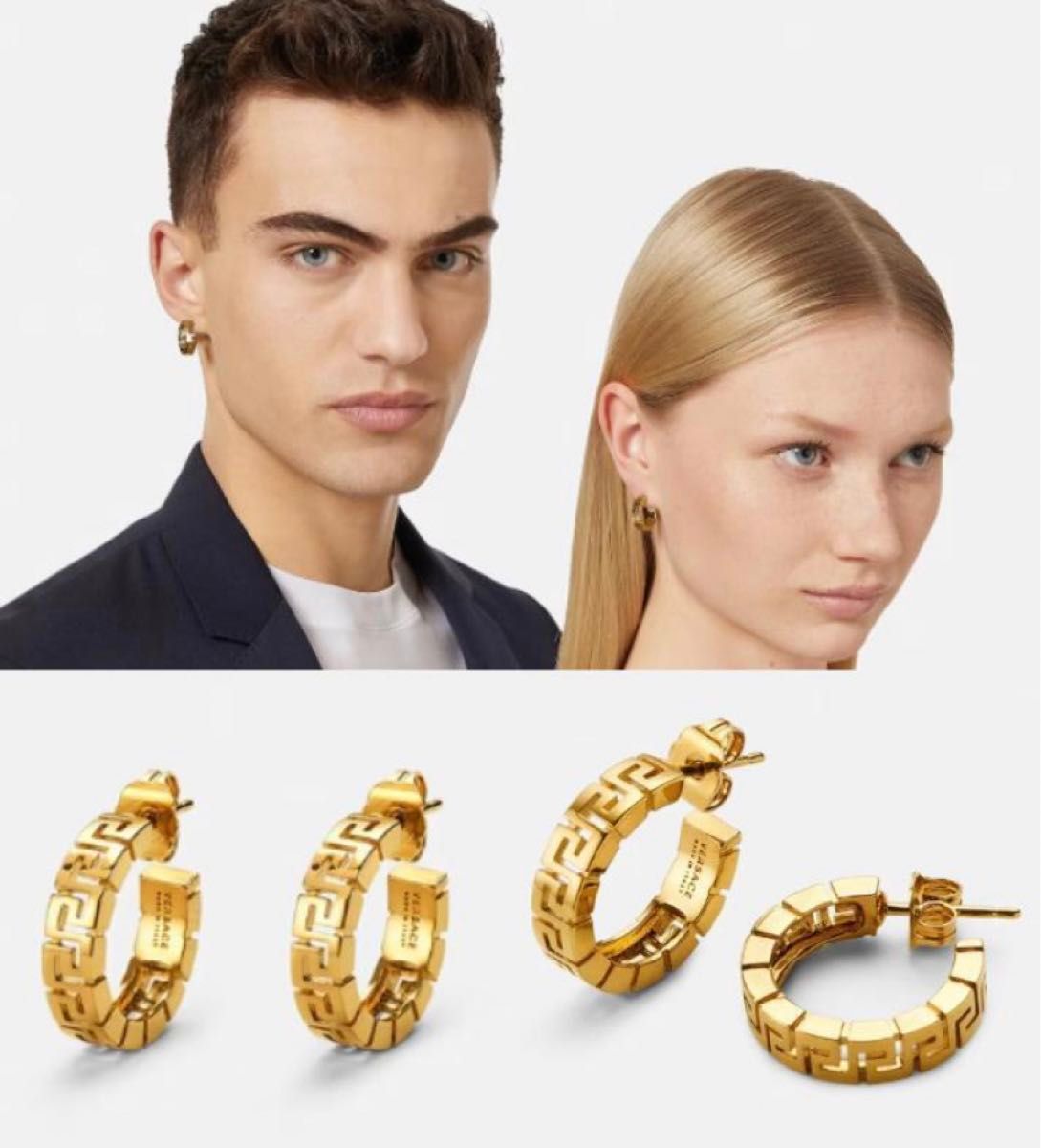 正規品】 定価48 400円 VERSACE ヴェルサーチェ グレカ フープ 正規品】 定価48 400円 VERSACE ヴェルサーチェ グレカ フープ
