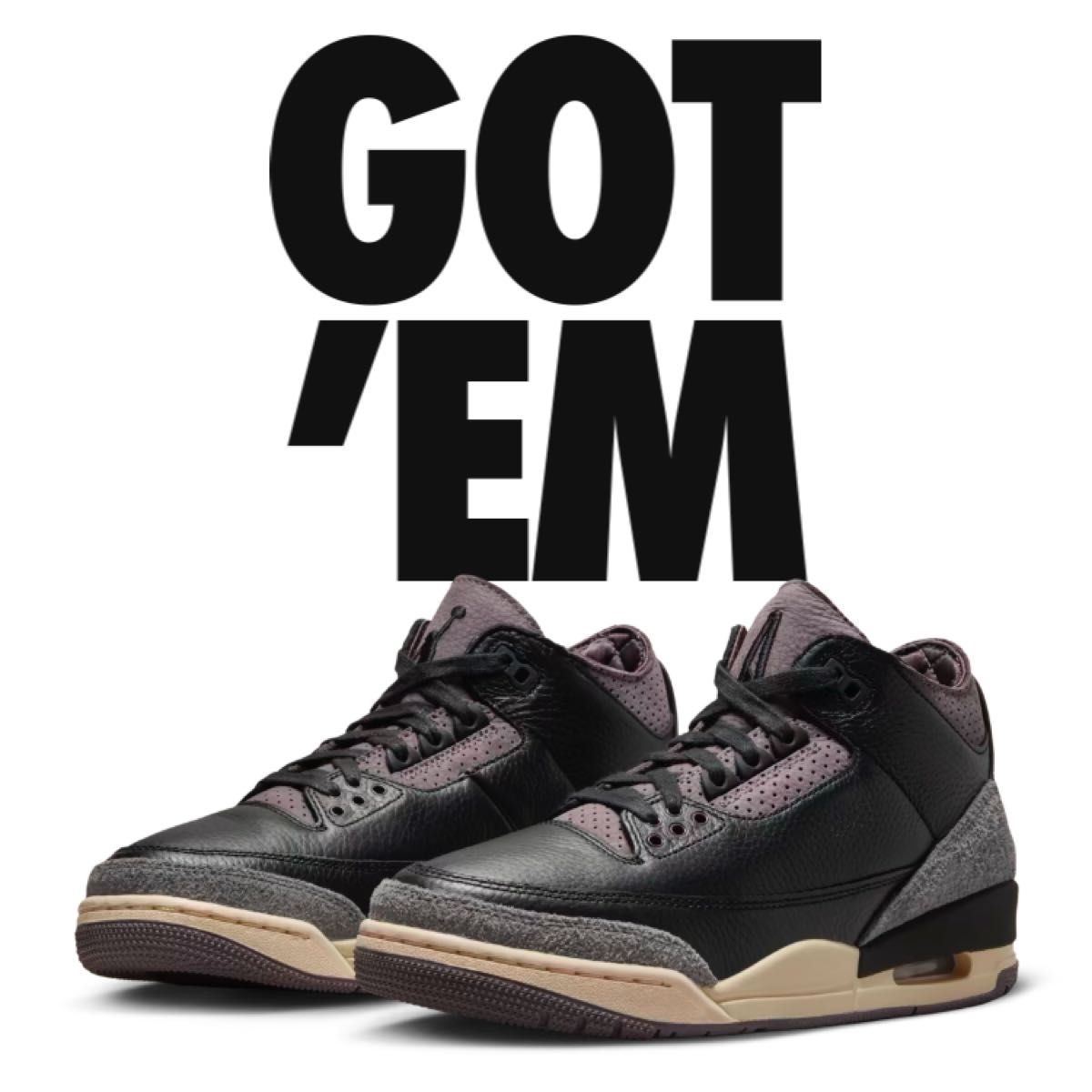 A Ma Maniere × Nike Women's Air Jordan 3 Retro OG 28 5cm A Ma Maniere × Nike Women's Air Jordan 3 Retro OG 28 5cm