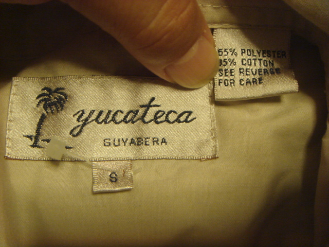 1908OLD Old YUCATECA Gaya belaGUYABERA embroidery cue ba shirt open color . collar box BOX USED old clothes 