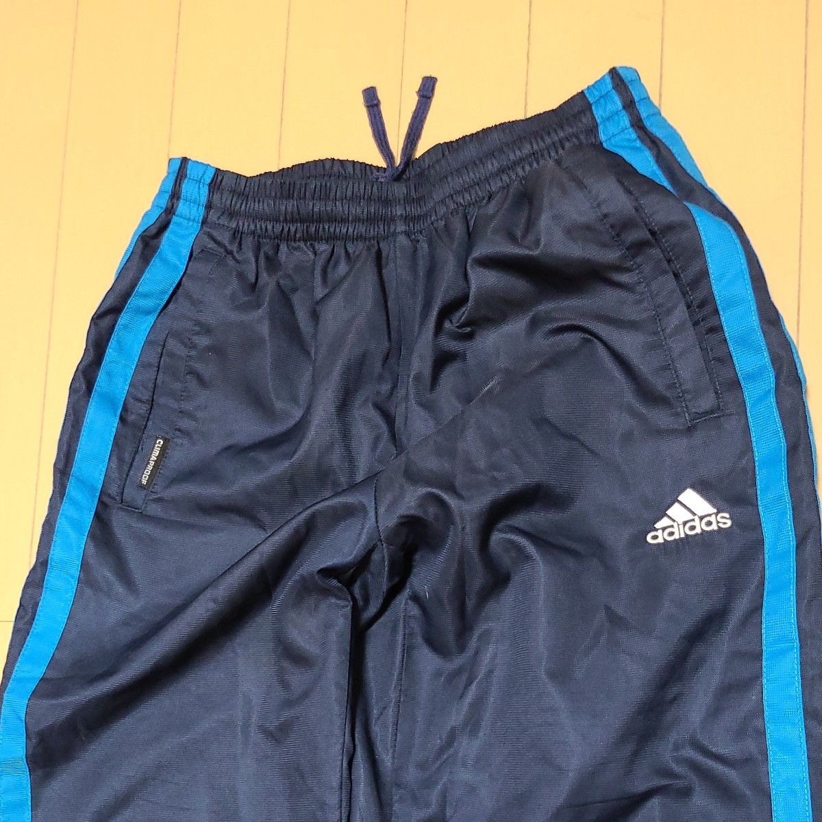 ファッション人気ブランドランキング adidas アディダス ナイロンジャージパンツ 160 濃紺×ブルー3本 アディダス