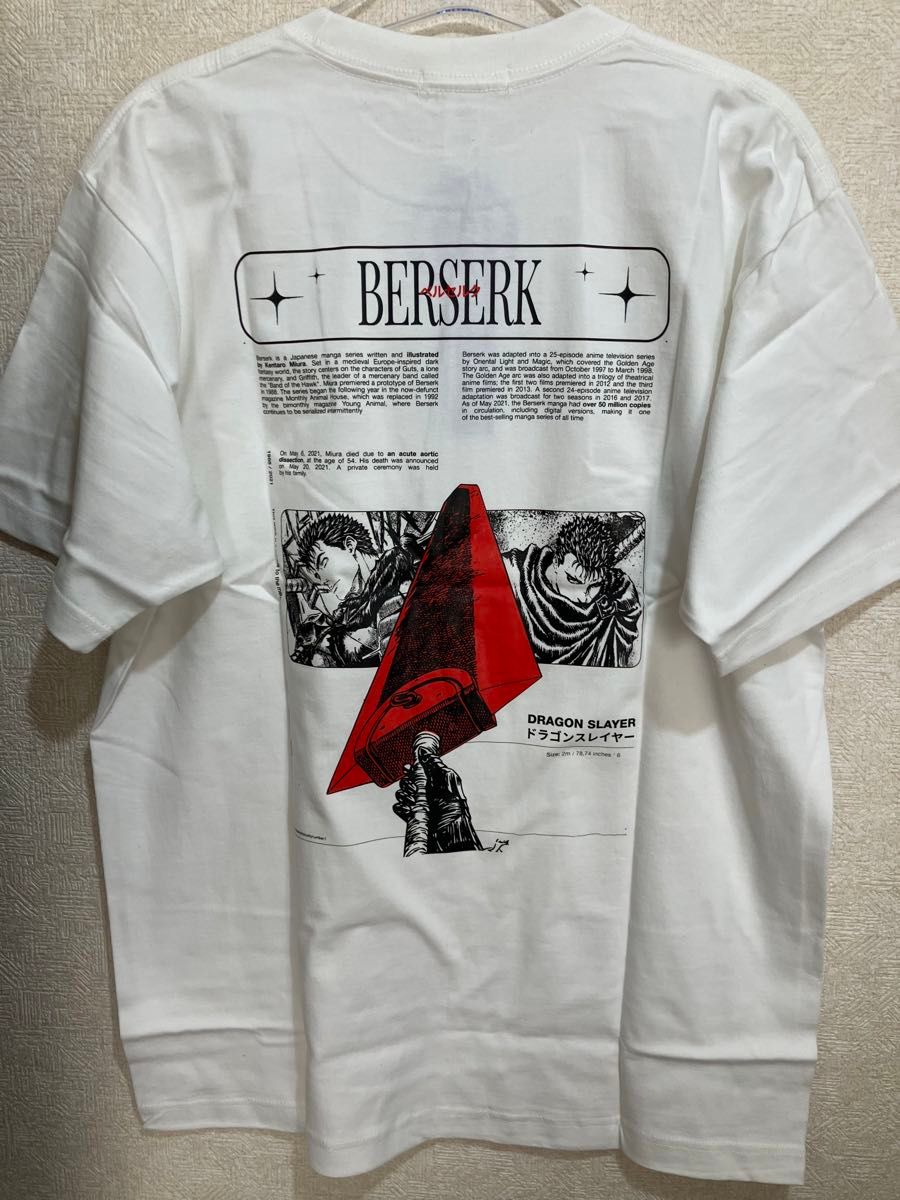 ベルセルク ガッツ TシャツLサイズ 新品未使用 厚手 白|Yahoo ベルセルク ガッツ TシャツLサイズ 新品未使用 厚手 白|Yahoo