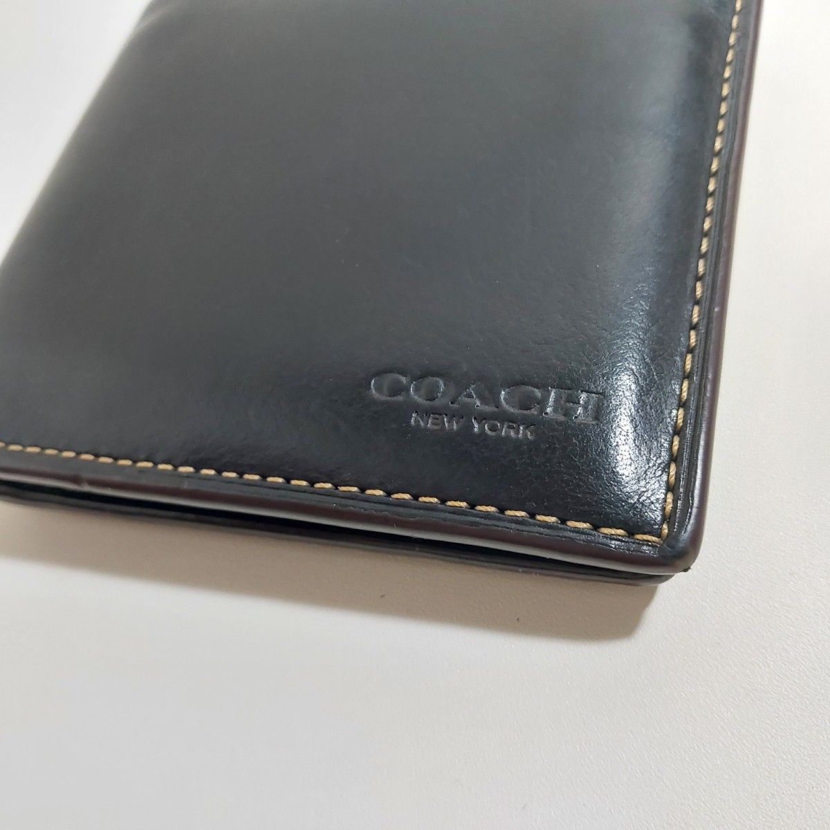 コーチ メンズ 二つ折り 札入れ財布 バッファローレザー コーチ メンズ 二つ折り 札入れ財布 バッファローレザー