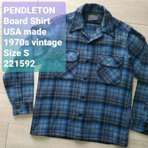 PENDLETONペンドルトン 美品 1970s vintage USA製 ピュア PENDLETONペンドルトン 美品 1970s vintage USA製 ピュア