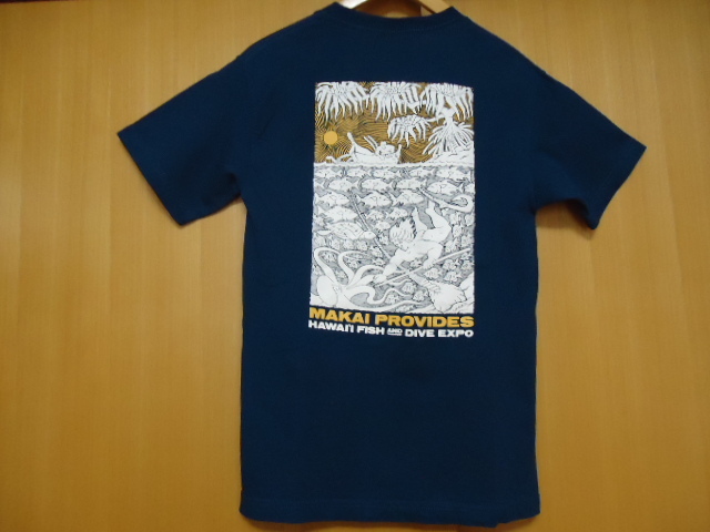  prompt decision Hawaii HAWAII FISH & DIVE EXPO T-shirt navy blue color S