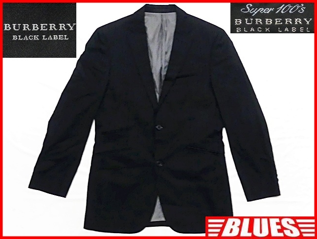 即決☆BURBERRY BLACK LABEL☆メンズM位 ウールテーラードジャケット