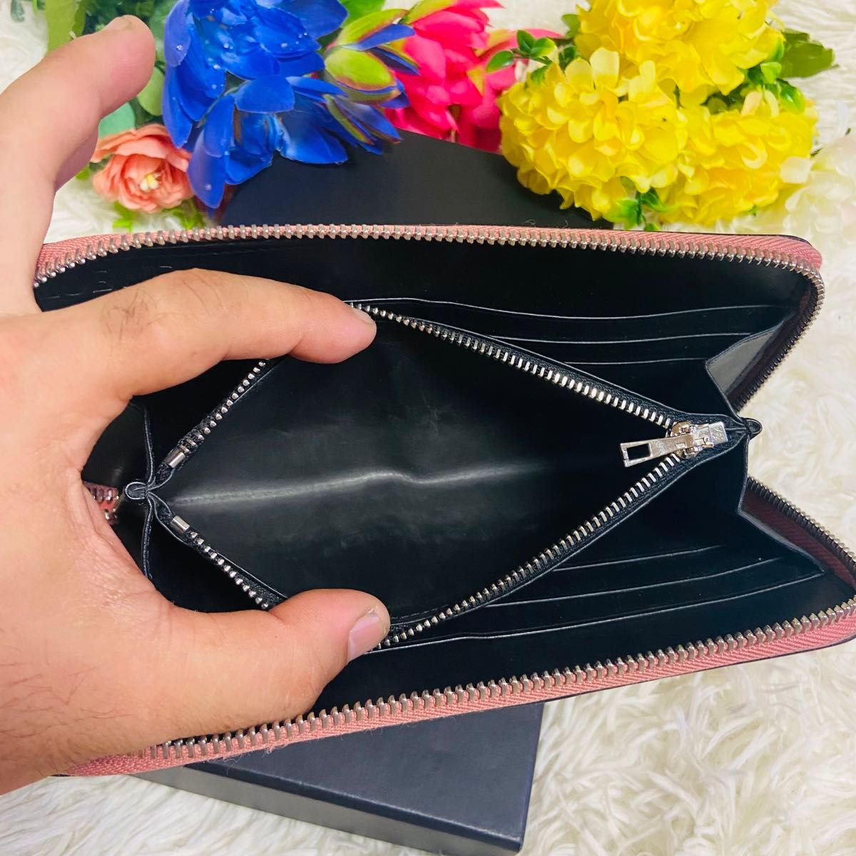 本革 LOEWE ロエベ 財布 リピートアナグラム レザー サーモン 本革 LOEWE ロエベ 財布 リピートアナグラム レザー サーモン