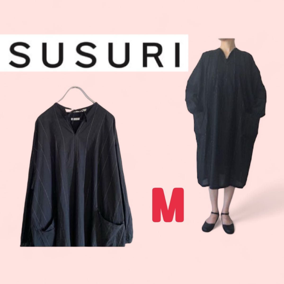 susuri ススリ susuri ブリューゲルワンピース M 金糸ストライプ susuri ススリ susuri ブリューゲルワンピース M 金糸ストライプ
