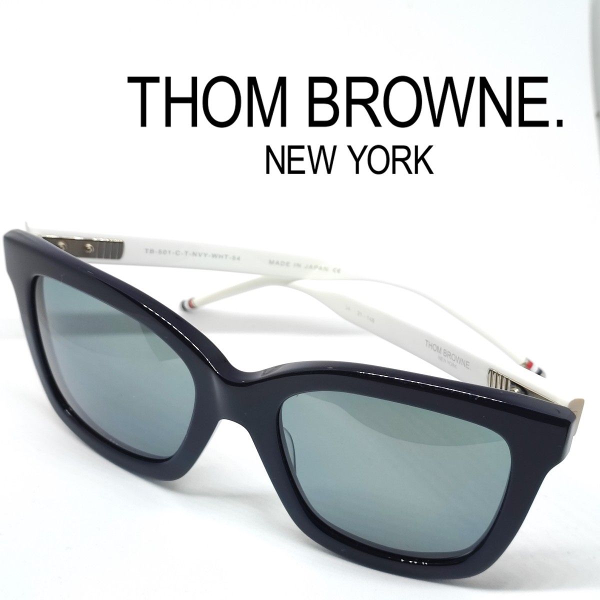 THOM BROWNE サングラスTB-501-C-T-54NAVY-WHITE メガネ 眼鏡 THOM BROWNE サングラスTB-501-C-T-54NAVY-WHITE メガネ 眼鏡
