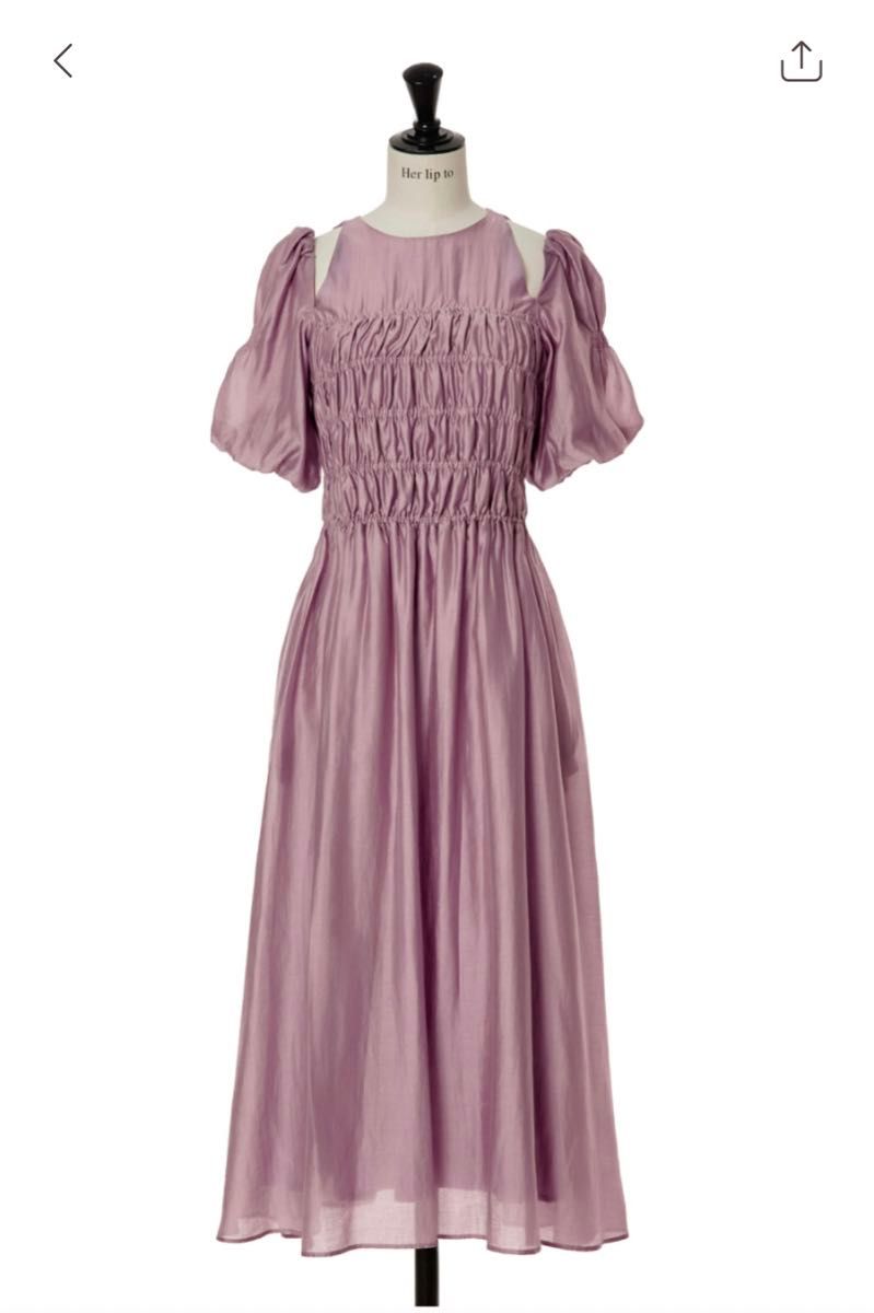ワンピース herlipto Venus Cut-Out Ruched Dress 新品・未使用・タグ付き】herlipto Venus Cut-Out Ruched Dress