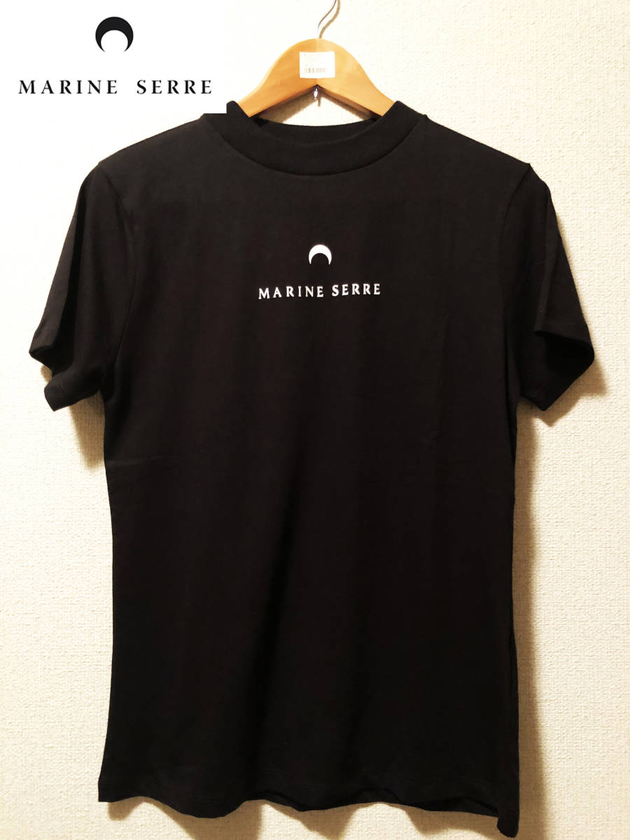 【1000日元開始】MARINE SERRE 黑男女通用服裝T恤 原文:【1000円スタート】MARINE SERRE ブラック ユニセックスTシャツ