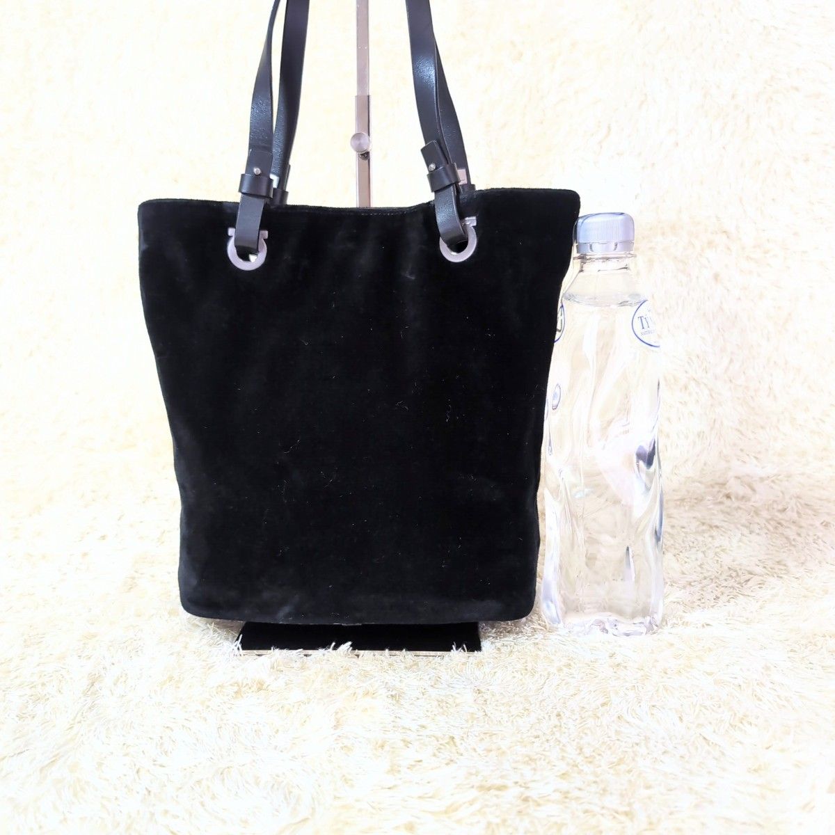 Salvatore Ferragamo ミニトートバッグ ベロア リバーシブル Salvatore Ferragamo ミニトートバッグ ベロア リバーシブル