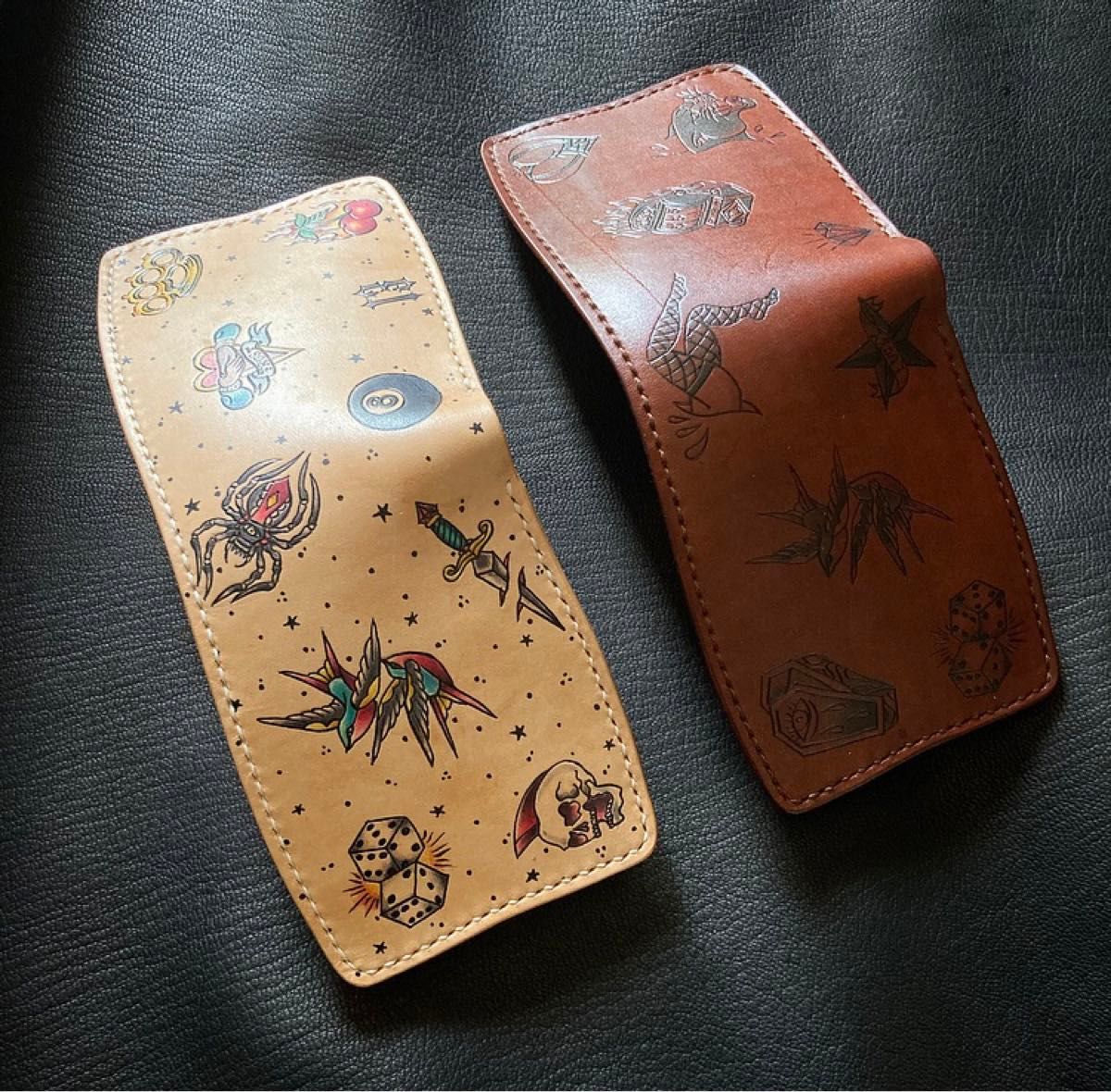 OLD School tattoo 総柄二つ折り財布 ウォレット|Yahoo!フリマ OLD School tattoo 総柄二つ折り財布 ウォレット|Yahoo!フリマ