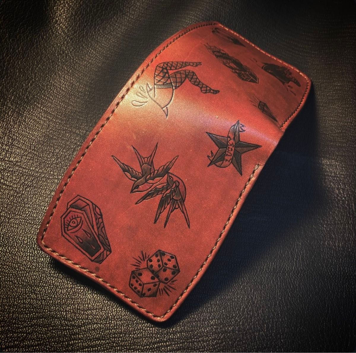 OLD School tattoo 総柄二つ折り財布 ウォレット|Yahoo!フリマ OLD School tattoo 総柄二つ折り財布 ウォレット|Yahoo!フリマ