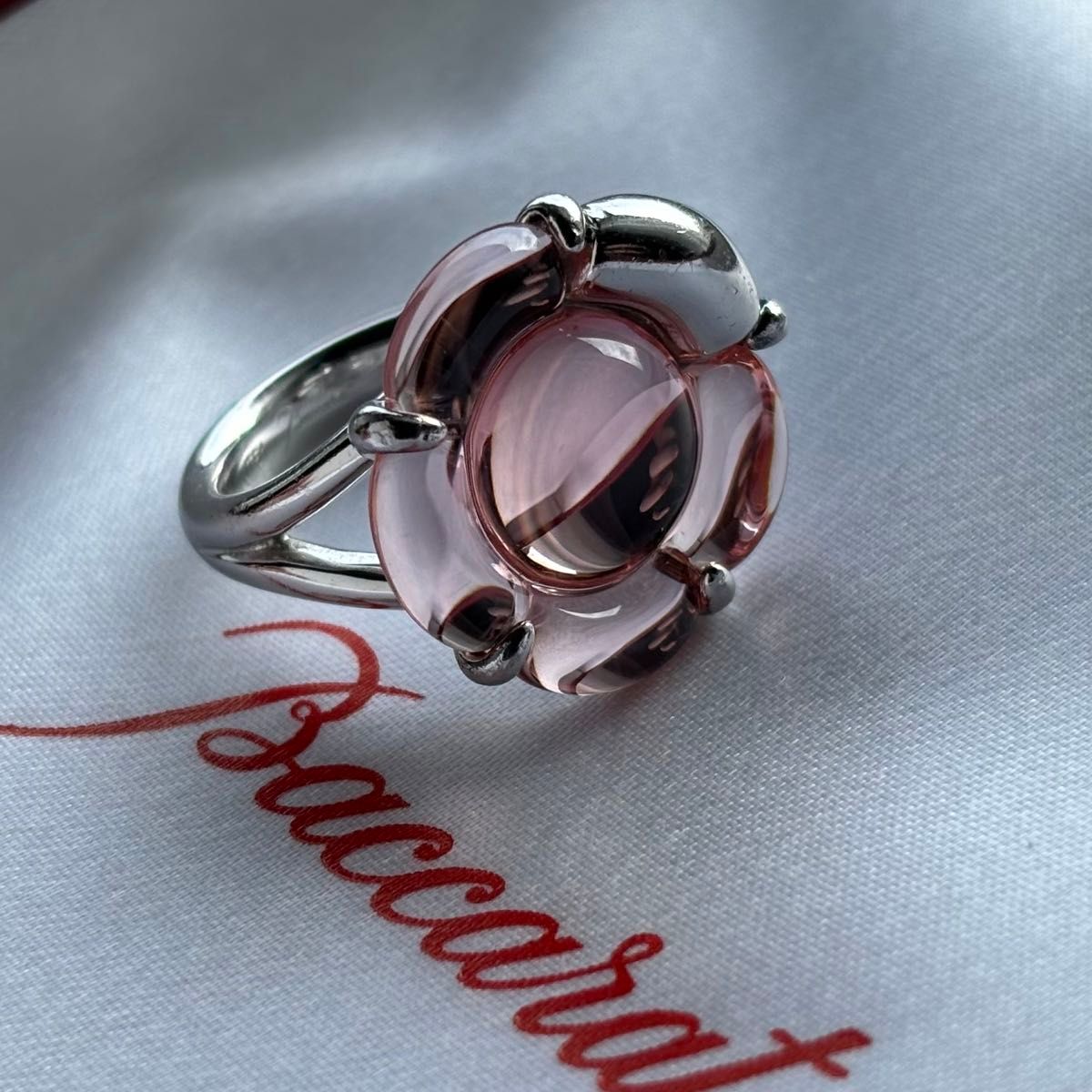 Baccarat バカラ B・Flower ビーフラワーリング silver925 11号 Baccarat バカラ B・Flower ビーフラワーリング silver925 11号