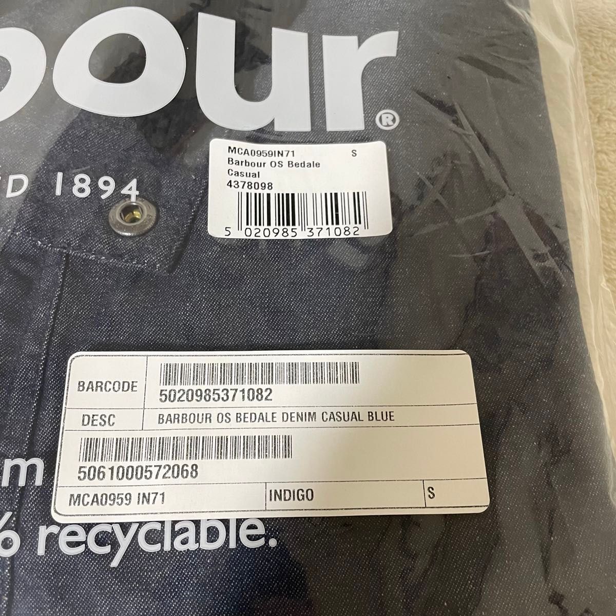 Barbour バブアー Bedale ビデイル デニムジャケット MCA0959 Barbour バブアー Bedale ビデイル デニムジャケット MCA0959
