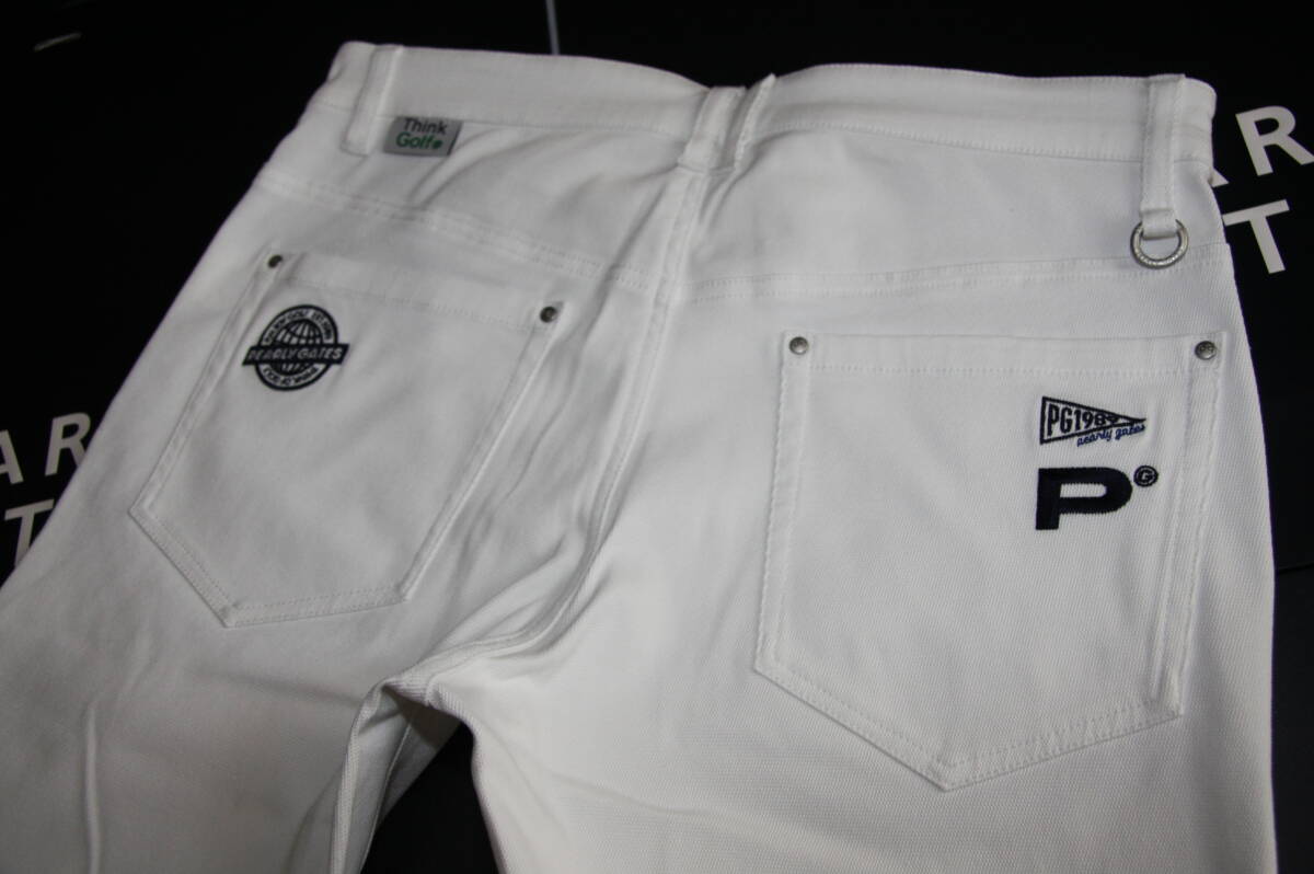 ★正規品★パーリーゲイツ PEARLY GATES★大人気 ドビーストレッチ ロングパンツ★通気性★吸水性★透け防止★UVカット★ホワイト★5(L)