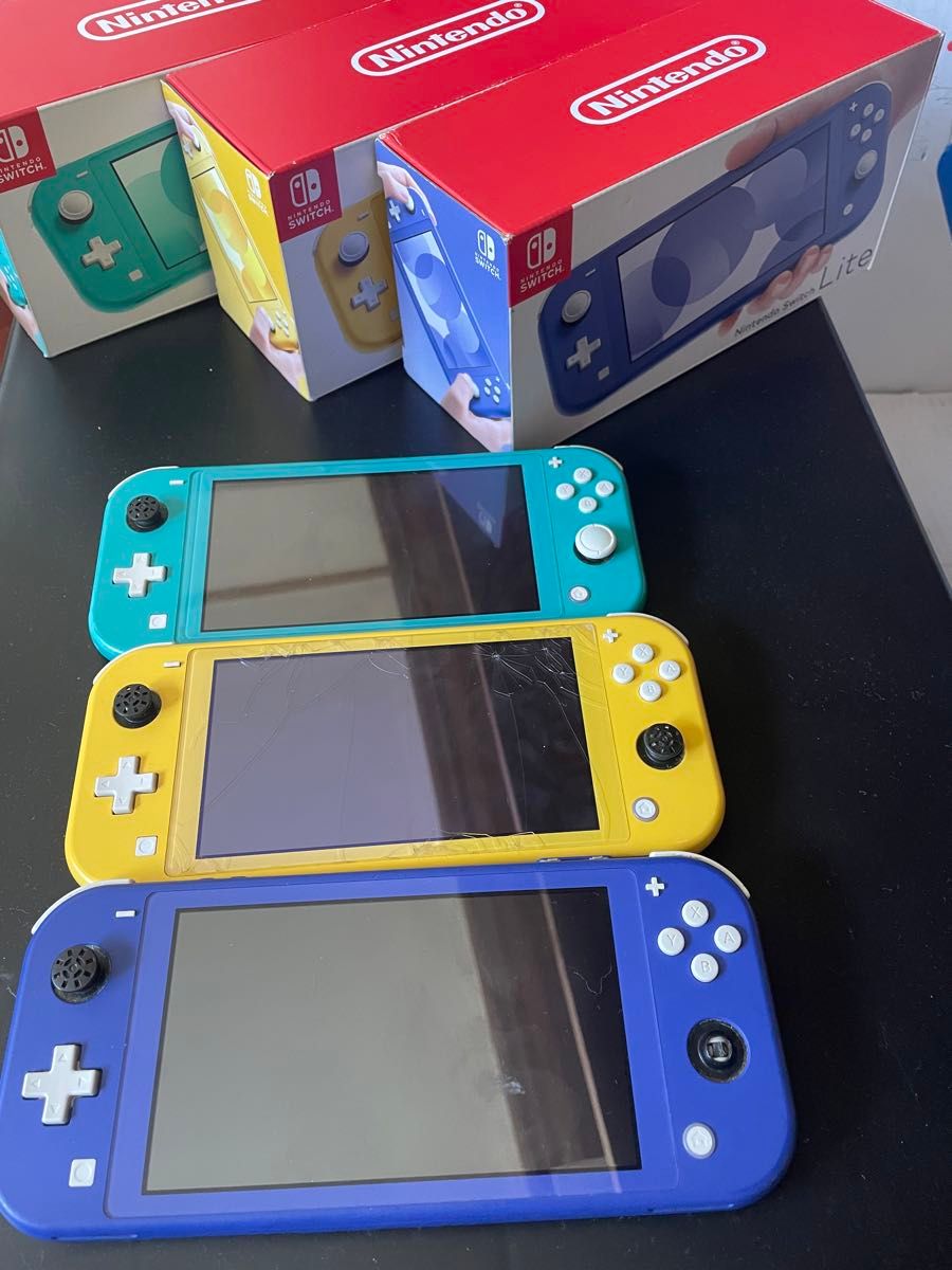 専用 3点セット Switch ライト 任天堂 lite ターコイズ イエロー ブルー ジャンク 修理 部品取り ニンテンドー 専用 3点セット Switch ライト 任天堂 lite ターコイズ イエロー ブルー ジャンク 修理 部品取り ニンテンドー
