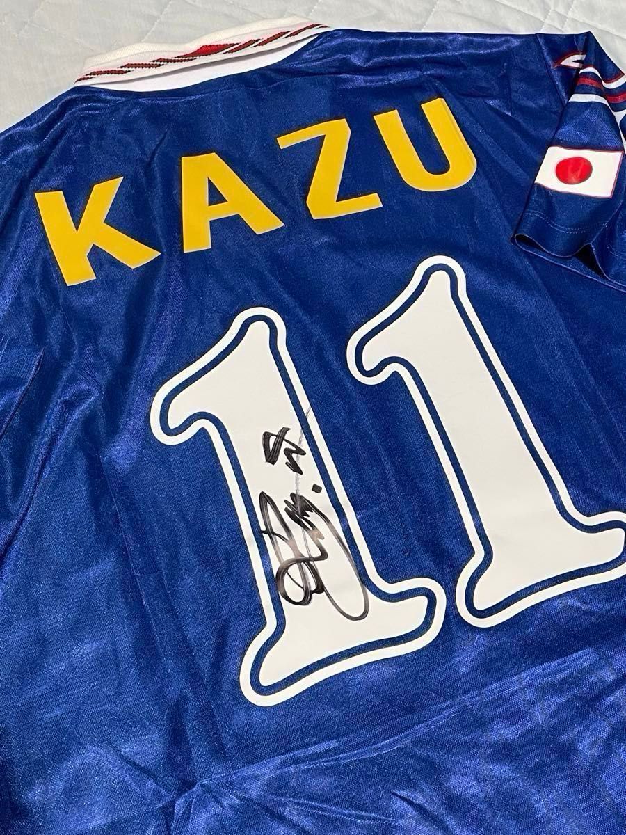 三浦知良 直筆サイン 日本代表ユニフォーム フランスW杯予選 三浦知良 直筆サイン 日本代表ユニフォーム フランスW杯予選