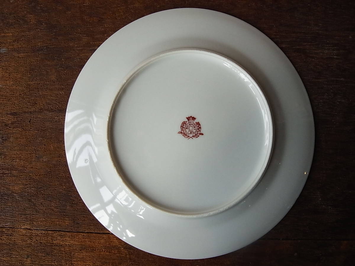 RICH MOND Y&C レトロな花柄の平皿⑤／陶器 金彩 うつわ プレート_画像2