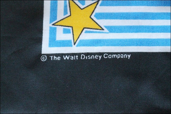 80's ミッキー バンダナ USA製 ディズニー YACHT CLUB The Walt Disney Company ビンテージ ヴィンテージ USA 古着 オールド DC105_画像5