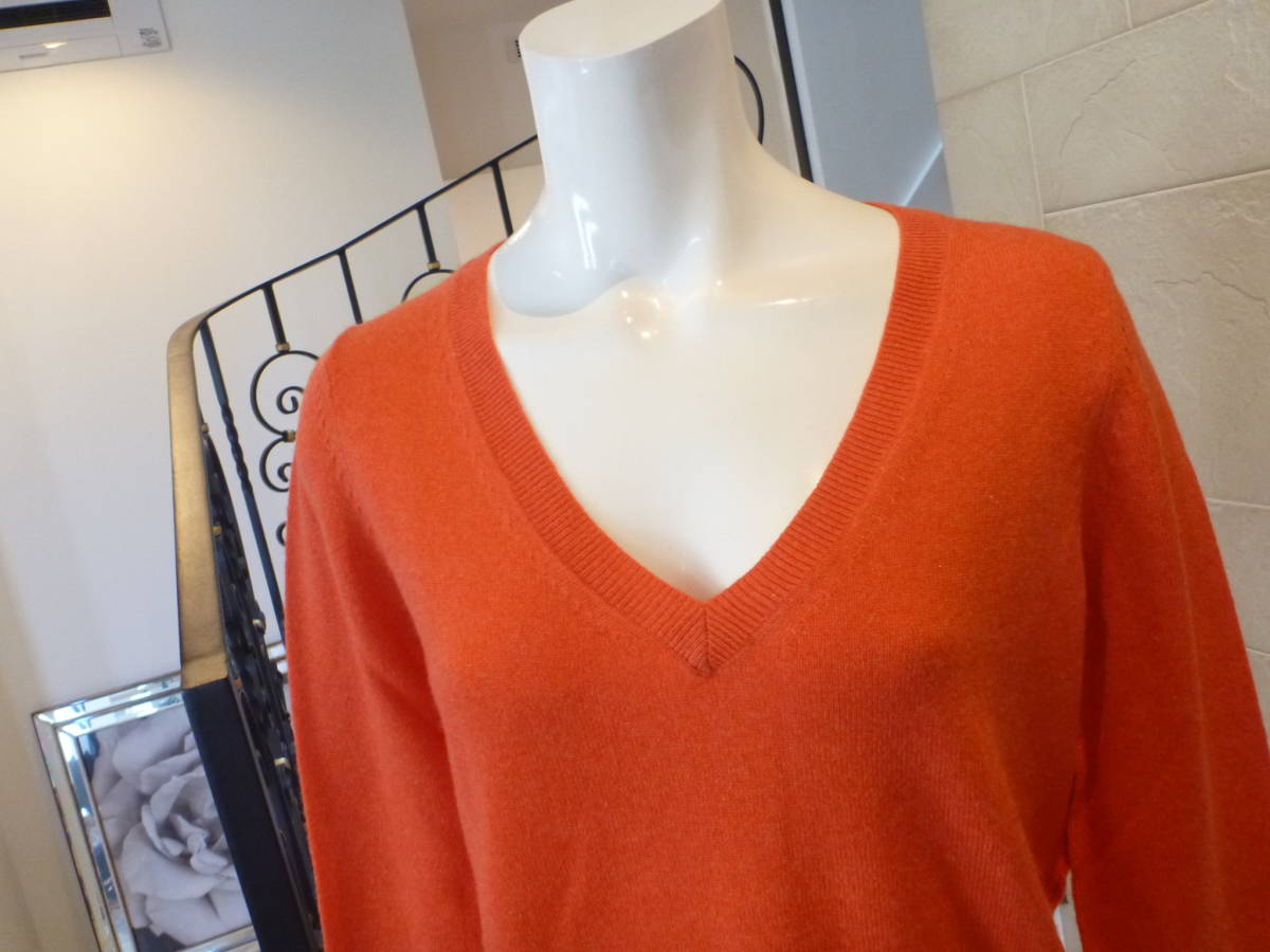 美品　Theory（セオリー）オレンジ　カシミヤ100％　長袖セーター　M相当_画像2