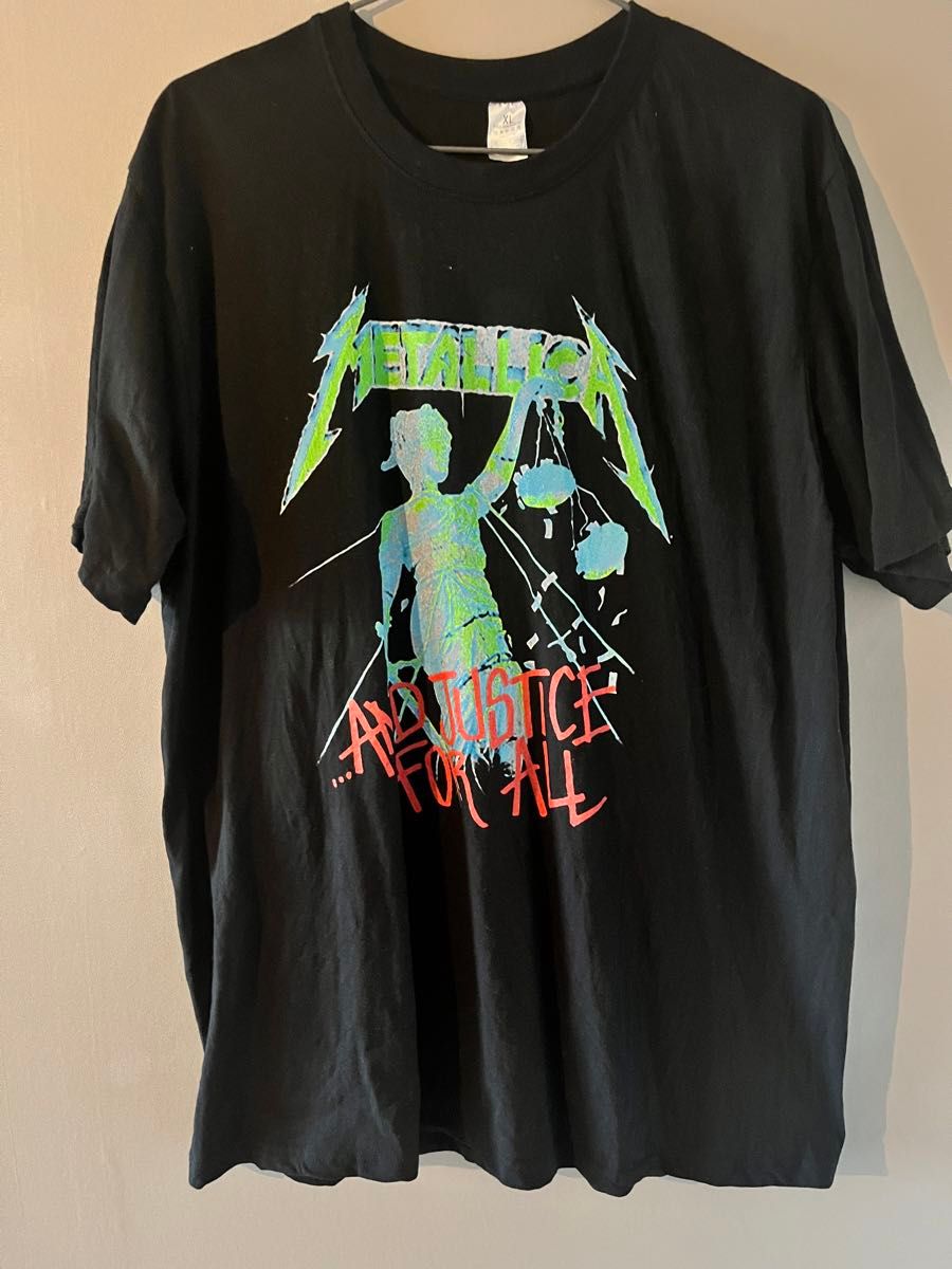メタリカ Metallica バンドTシャツ Tシャツ 黒 ブラック 半袖 AND JUSTICE FOR ALL