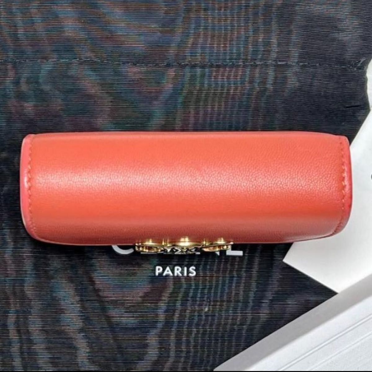 正規品/鑑定済】 セリーヌ トリオンフ 三つ折財布 ラムスキン 正規品/鑑定済】 セリーヌ トリオンフ 三つ折財布 ラムスキン
