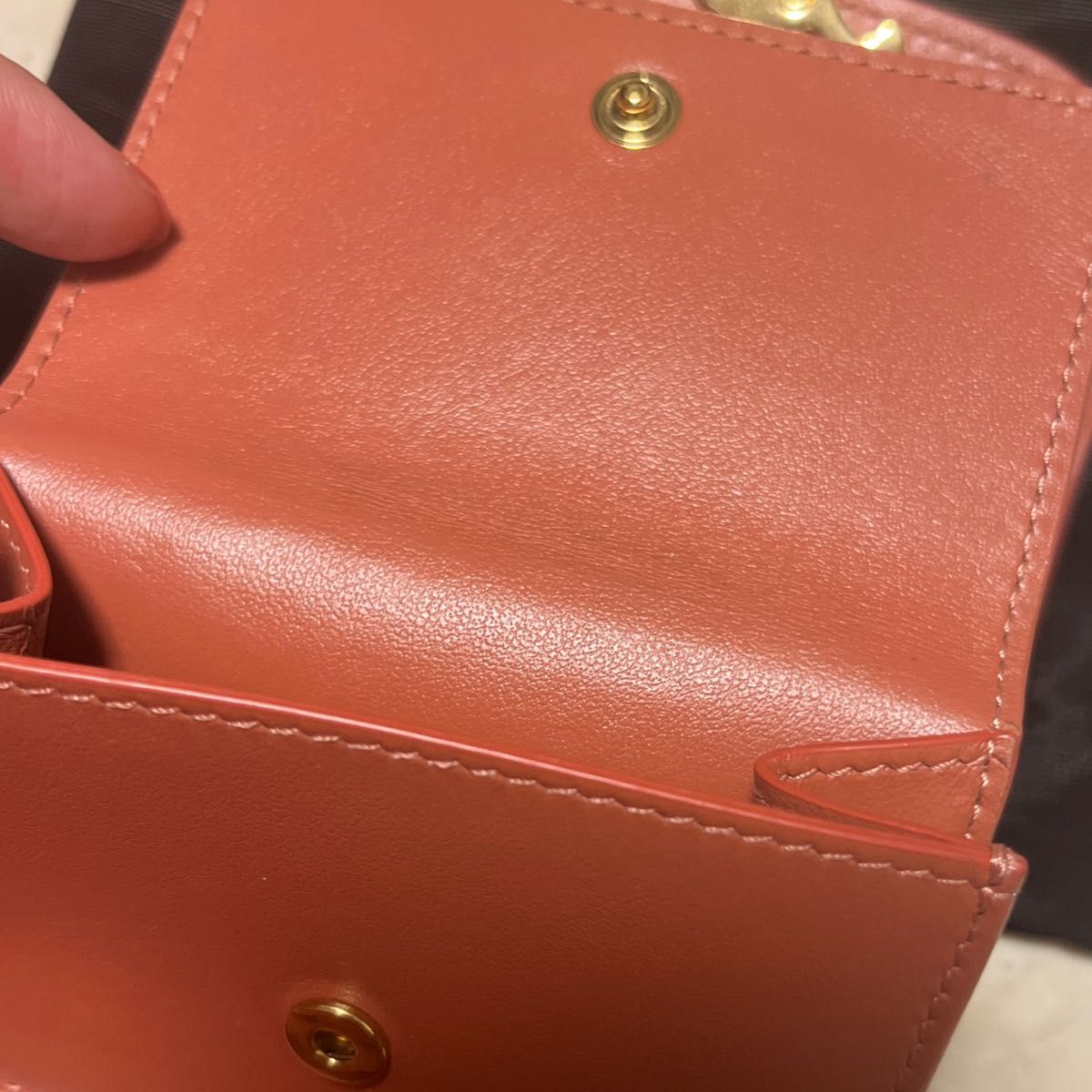 正規品/鑑定済】 セリーヌ トリオンフ 三つ折財布 ラムスキン 正規品/鑑定済】 セリーヌ トリオンフ 三つ折財布 ラムスキン