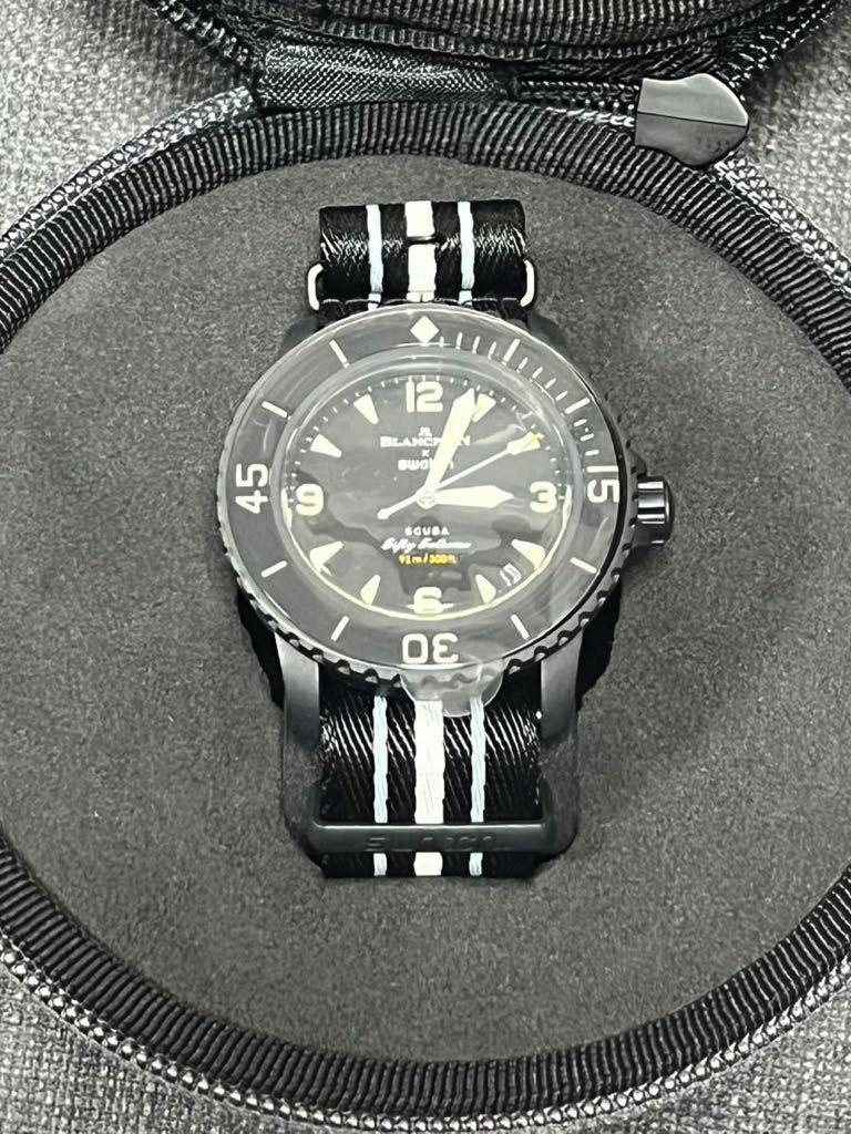 送料無料 黒 Blancpain × Swatch Bioceramic Scuba Fifty 送料無料 黒 Blancpain × Swatch Bioceramic Scuba Fifty