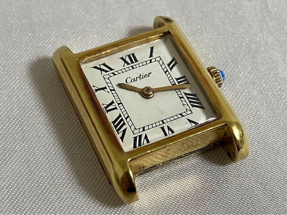 稼働 CARTIER カルティエ タンク スクエア 手巻き 腕時計 本体 稼働 CARTIER カルティエ タンク スクエア 手巻き 腕時計 本体