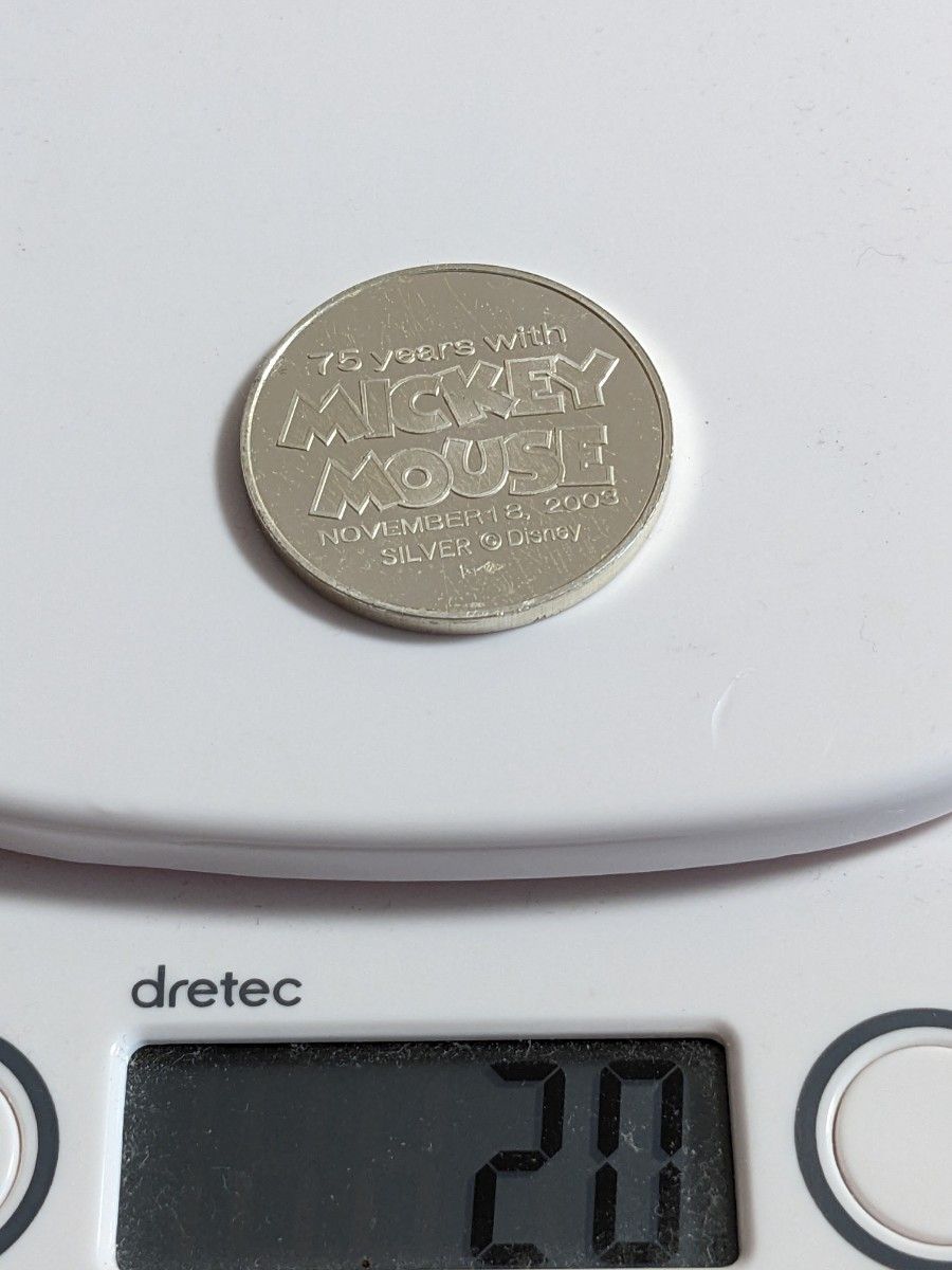 ミッキー75周年記念純銀メダル